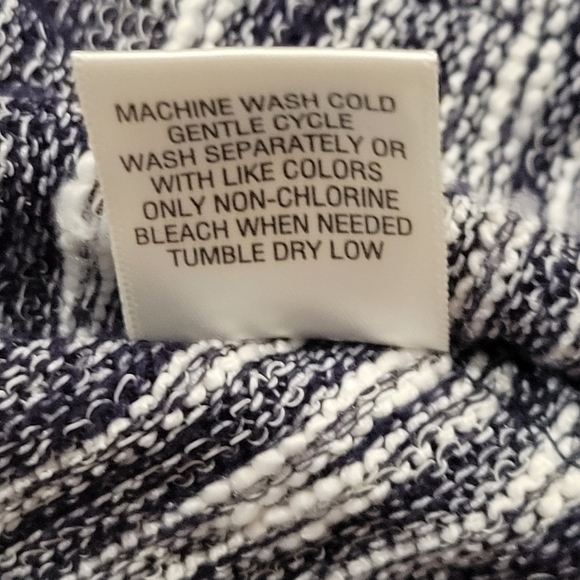 Studio Works Women's blue/white marled cardigan size Large - Picture 8 of 9